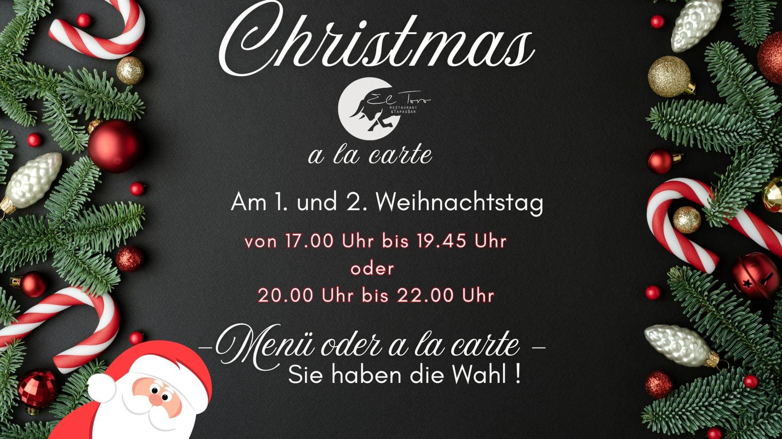 El Toro Christmas a la Carte El Toro Christmas a la Carte